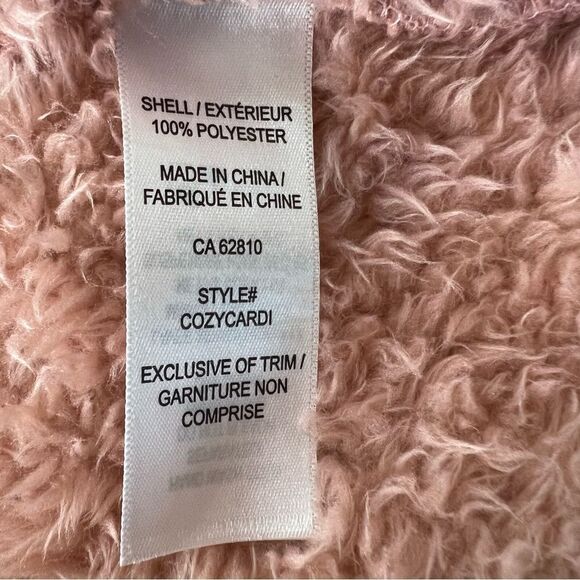 Ricki’s Pink Teddy Comfy Cozy Sweater Size Small Medium Loungewear Lounging - Picture 9 of 9